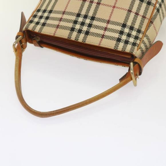 BURBERRY Nova Check Shoulder Bag Canvas Beige Auth 66603 - Picture 7 of 16